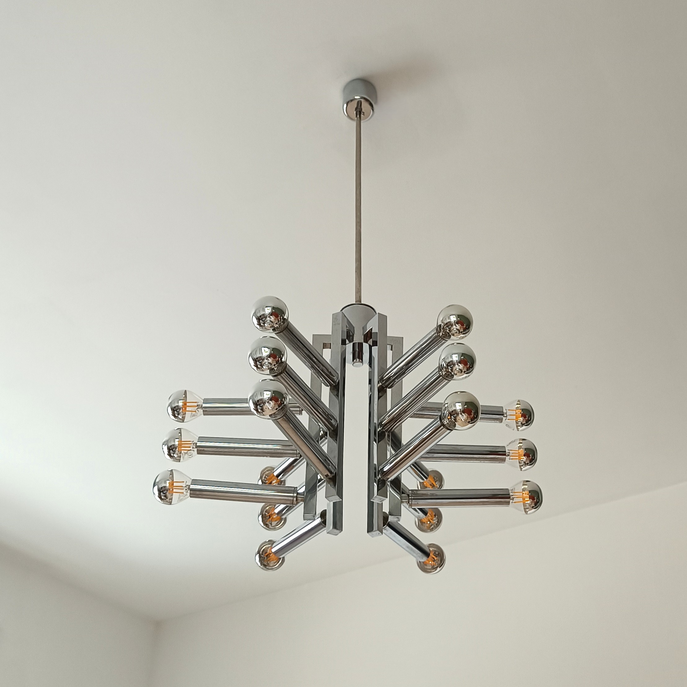 Chrome Sputnik Chandelier by Sciolari for Cosack