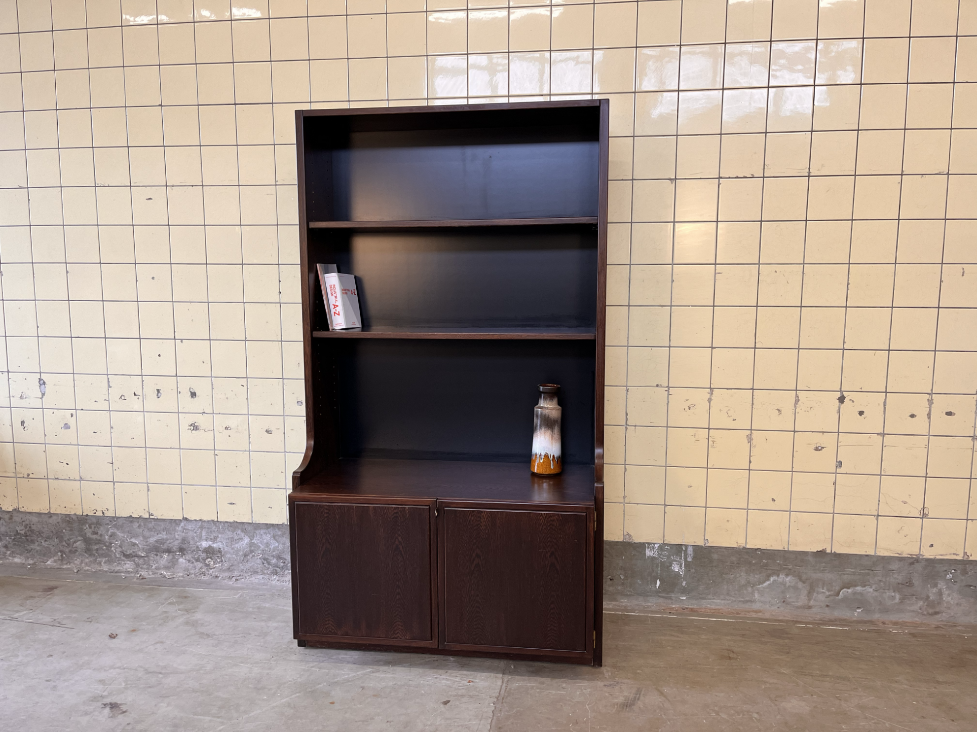 Modular Wengé Bookcase by Van den Berghe-Pauvers