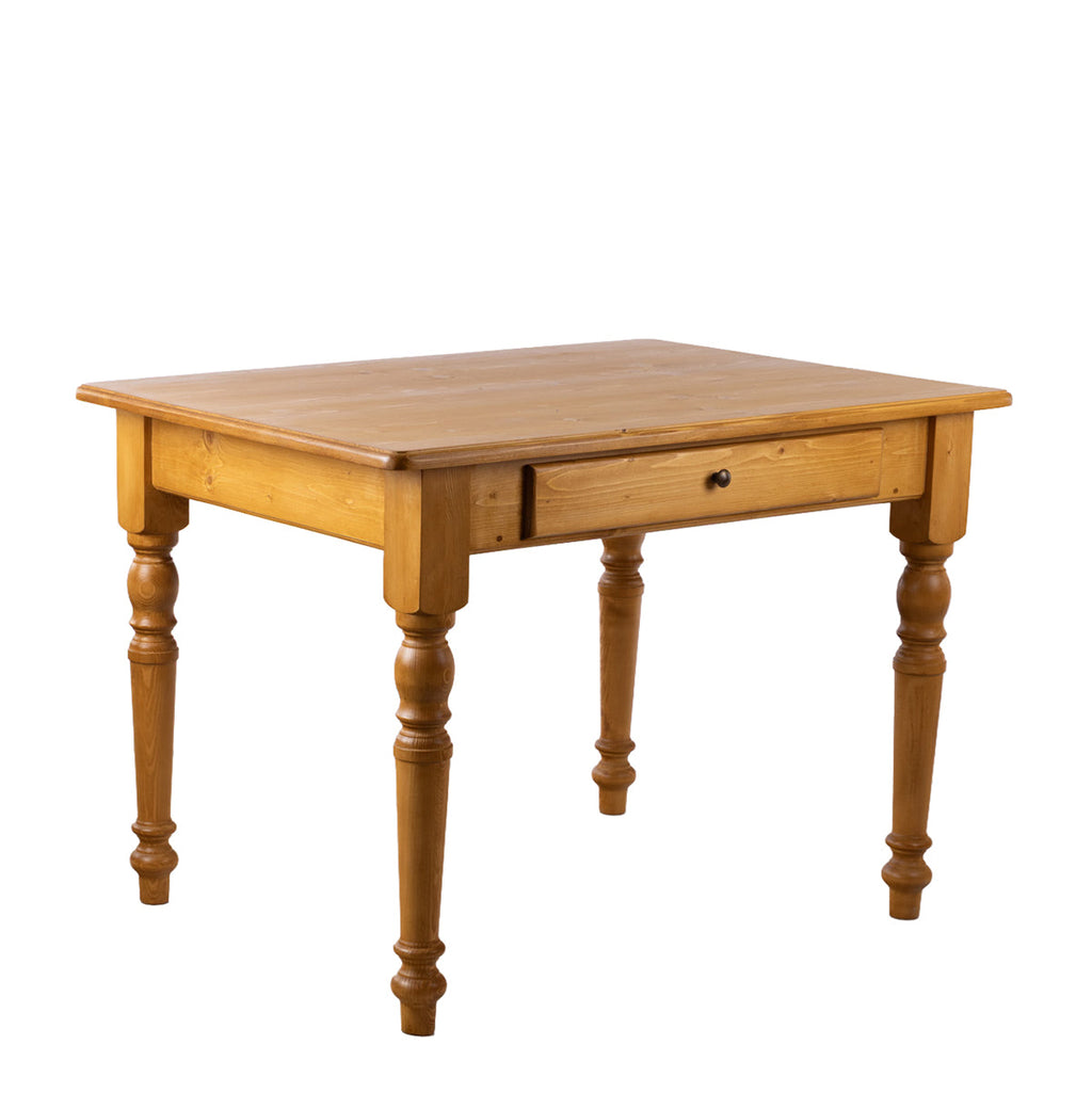 Pine Kitchen Dining Table with Drawer