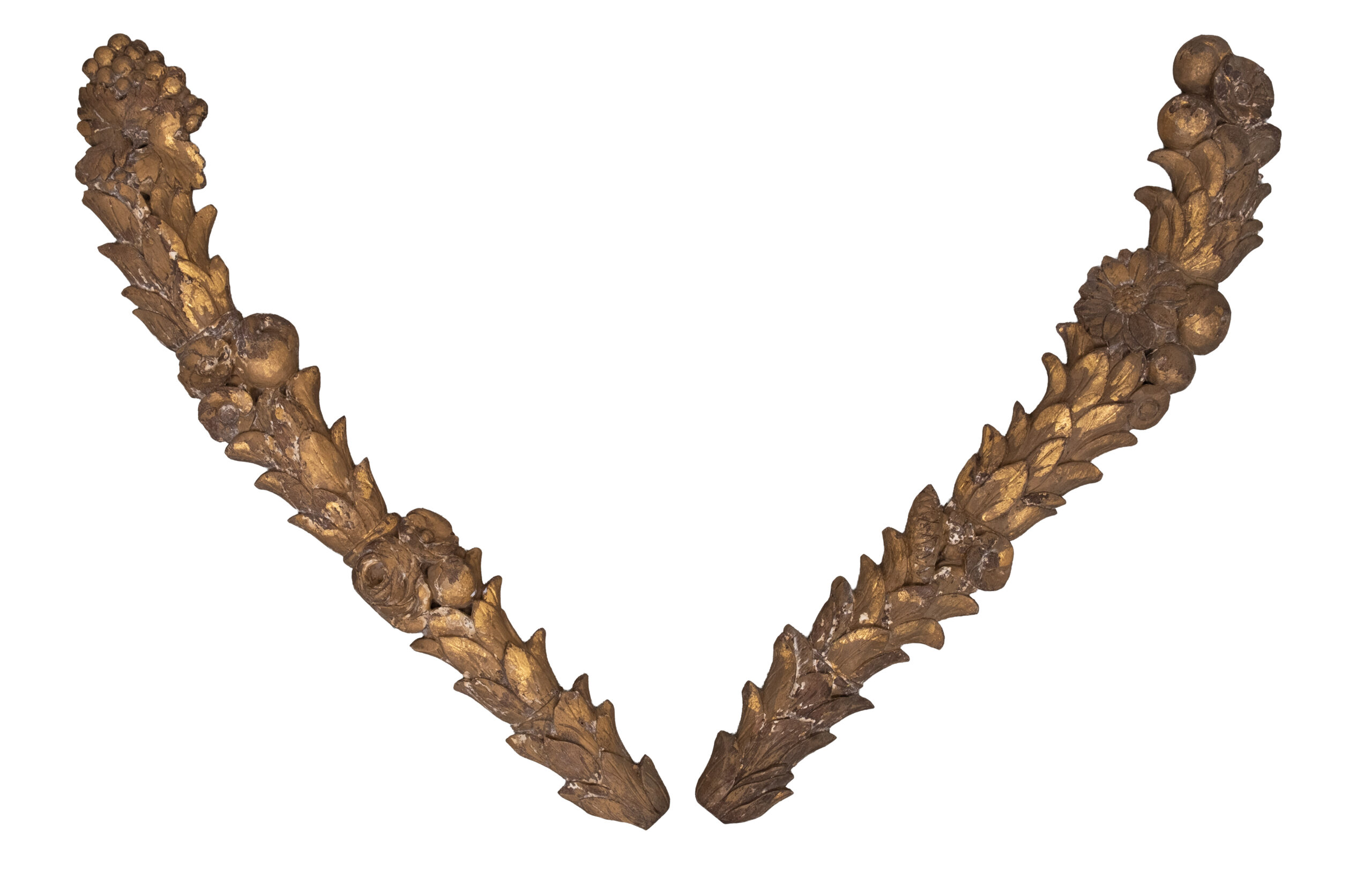 Pair of Rococo Giltwood Appliques
