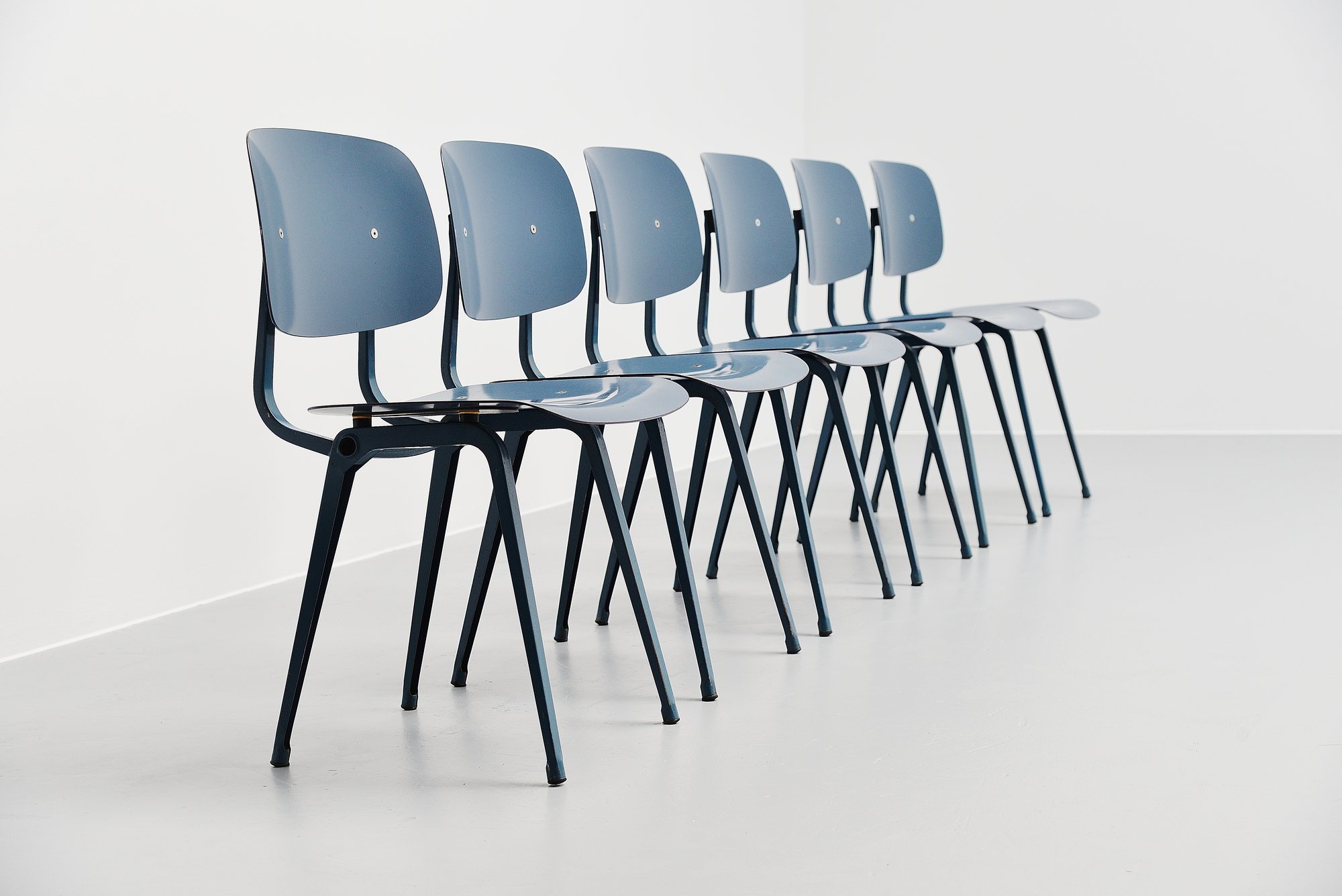 Set of 6 Revolt Chairs by Friso Kramer