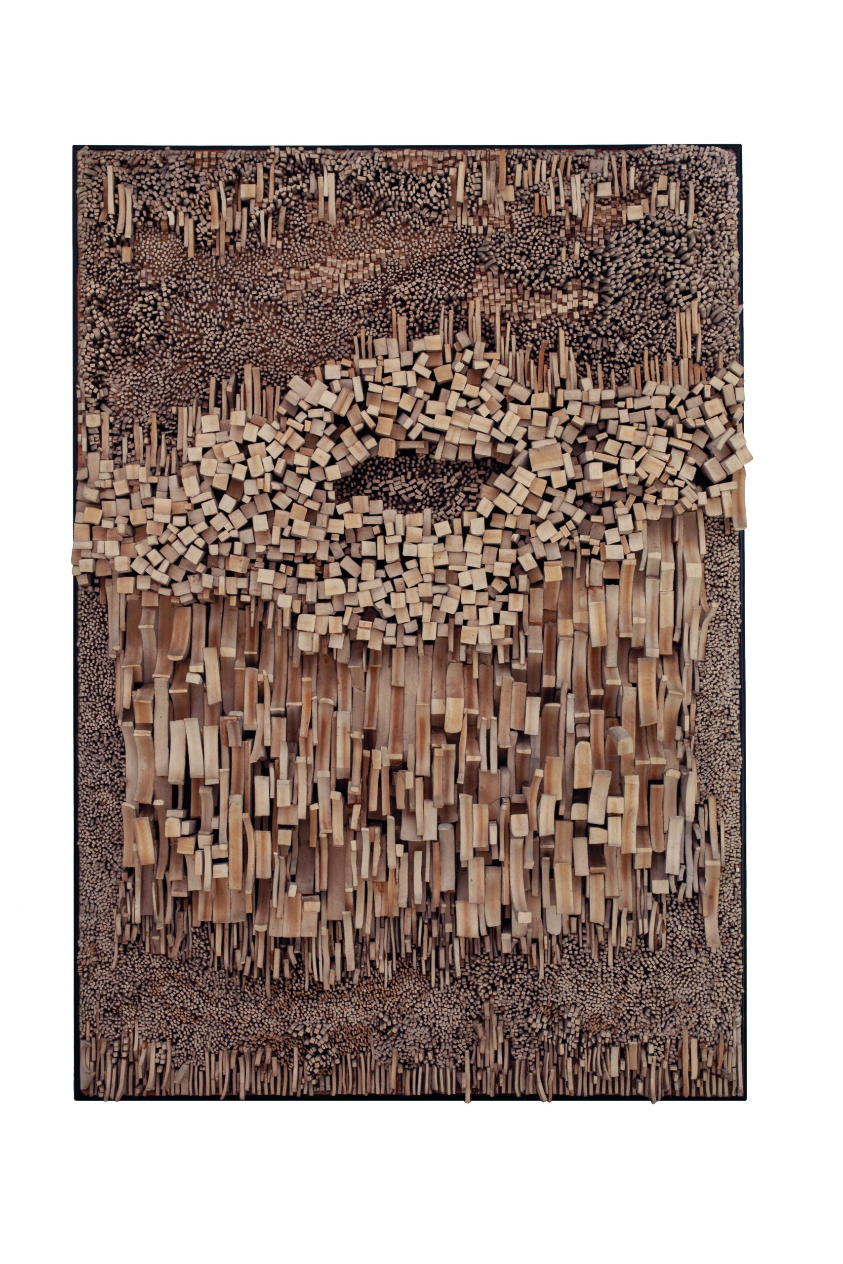 ca. 1965 Monumental felt assemblage sculpture by André Bogaert 200cm x 143cm