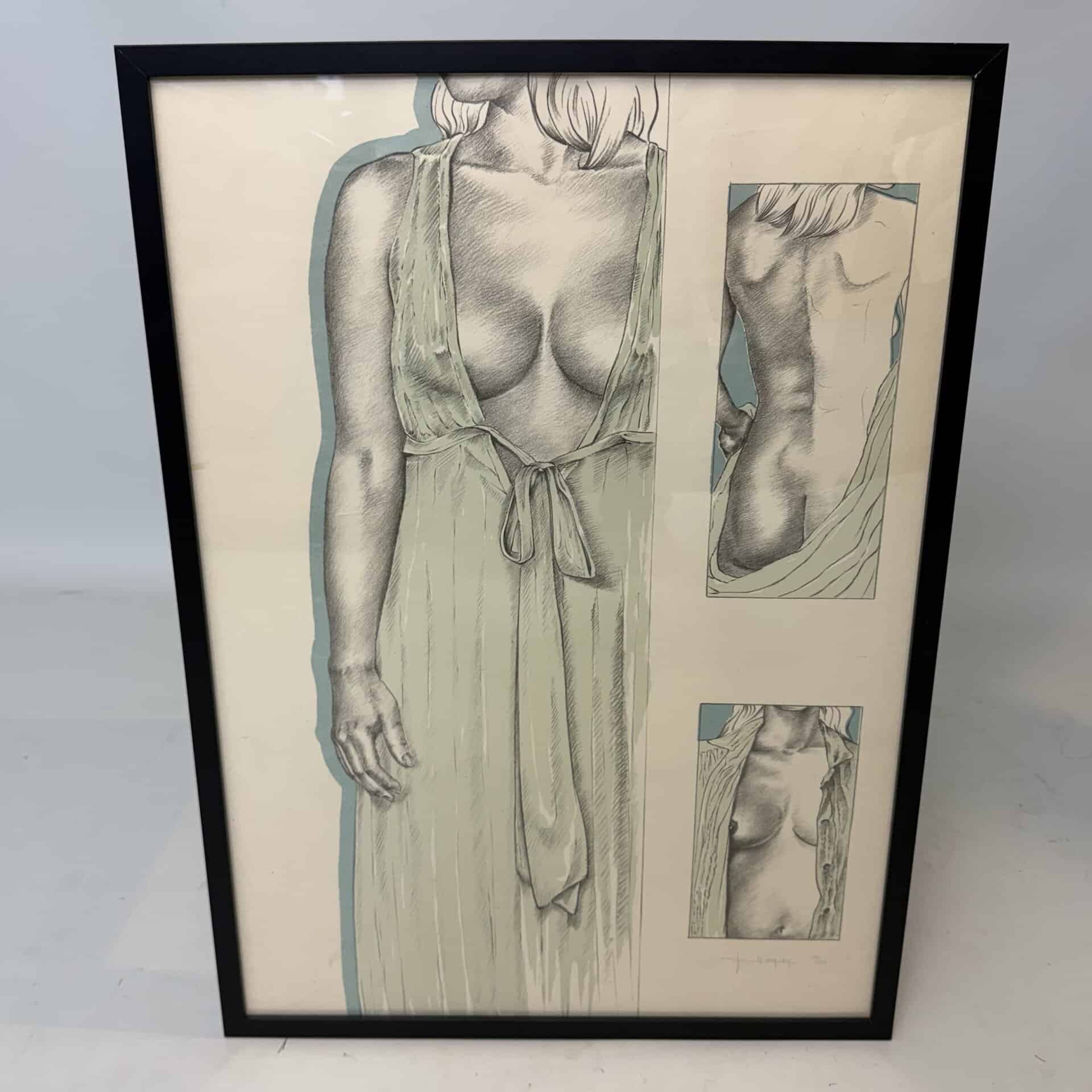 Female Nude Lithograph by Eddy Thomas