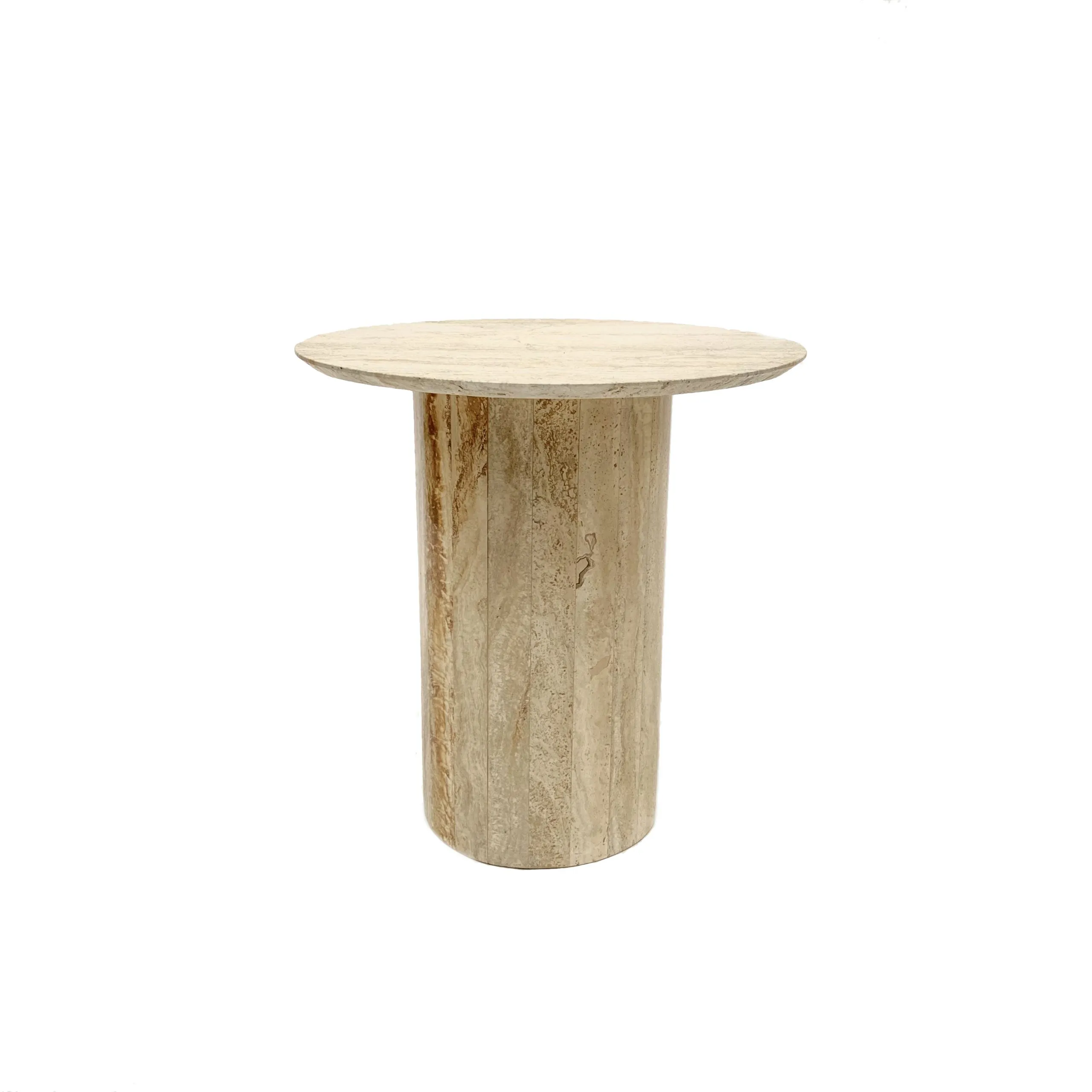Mid-Century Italian travertine side/center table, 1980s (RESERVED)