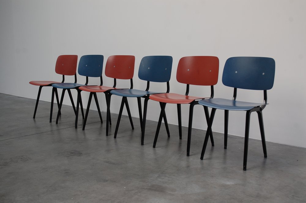 Set of 6 Revolt Chairs by Friso Kramer
