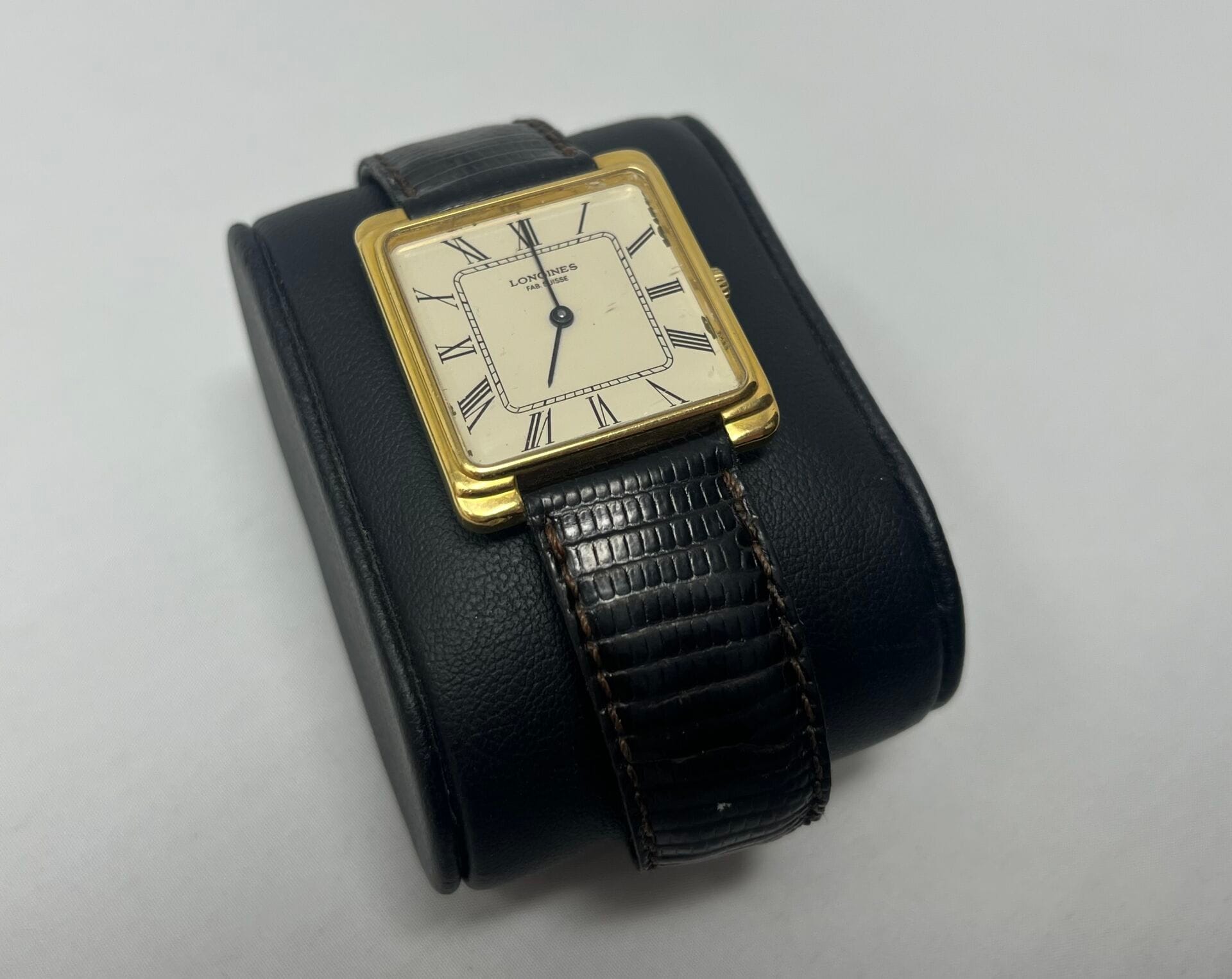 Longines Rectangular Gold Watch