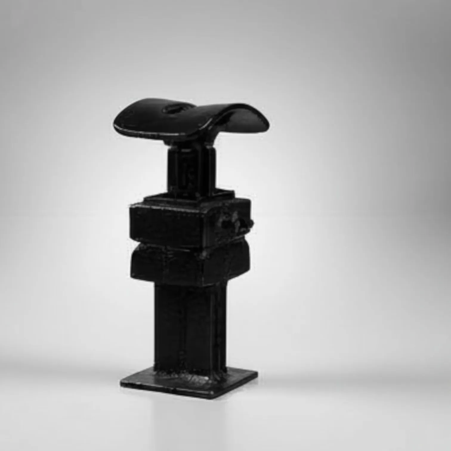 Brutalist Black Metal Sculpture