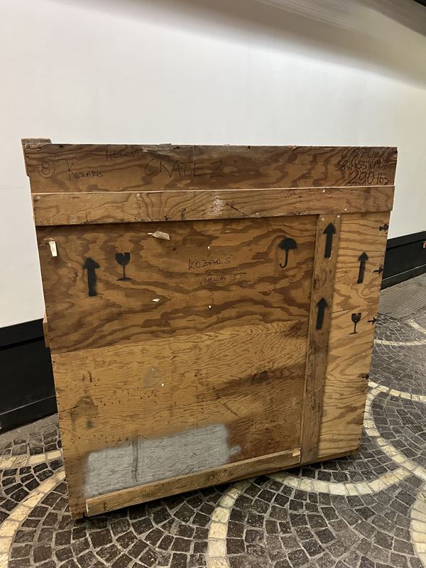 Cassa in legno per imballaggio con scomparto interno