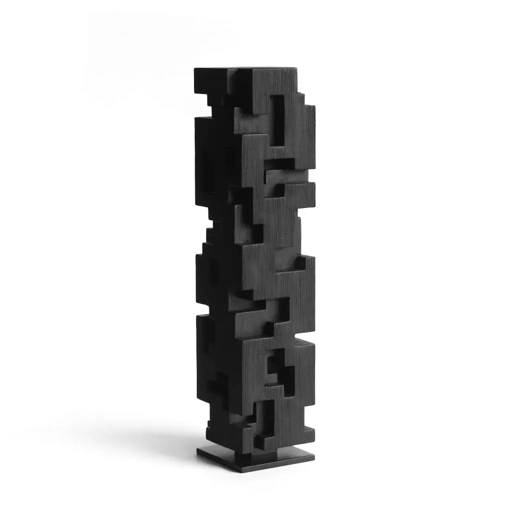 Brushed Teak sculpture by Alban Lanore (Limited Edition 1/200)