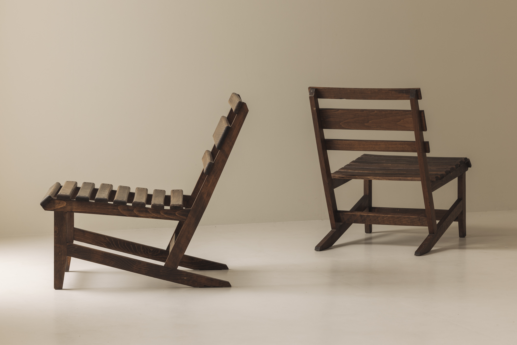 Slatted Lounge Chairs