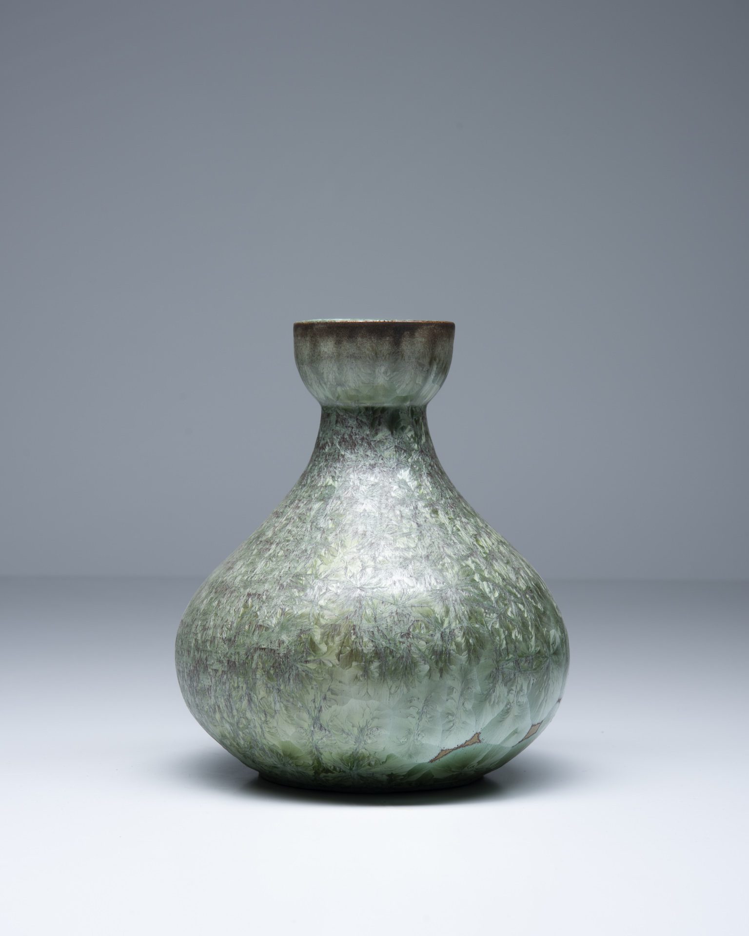 Ceramic Vase/Lamp Base with Nucleation