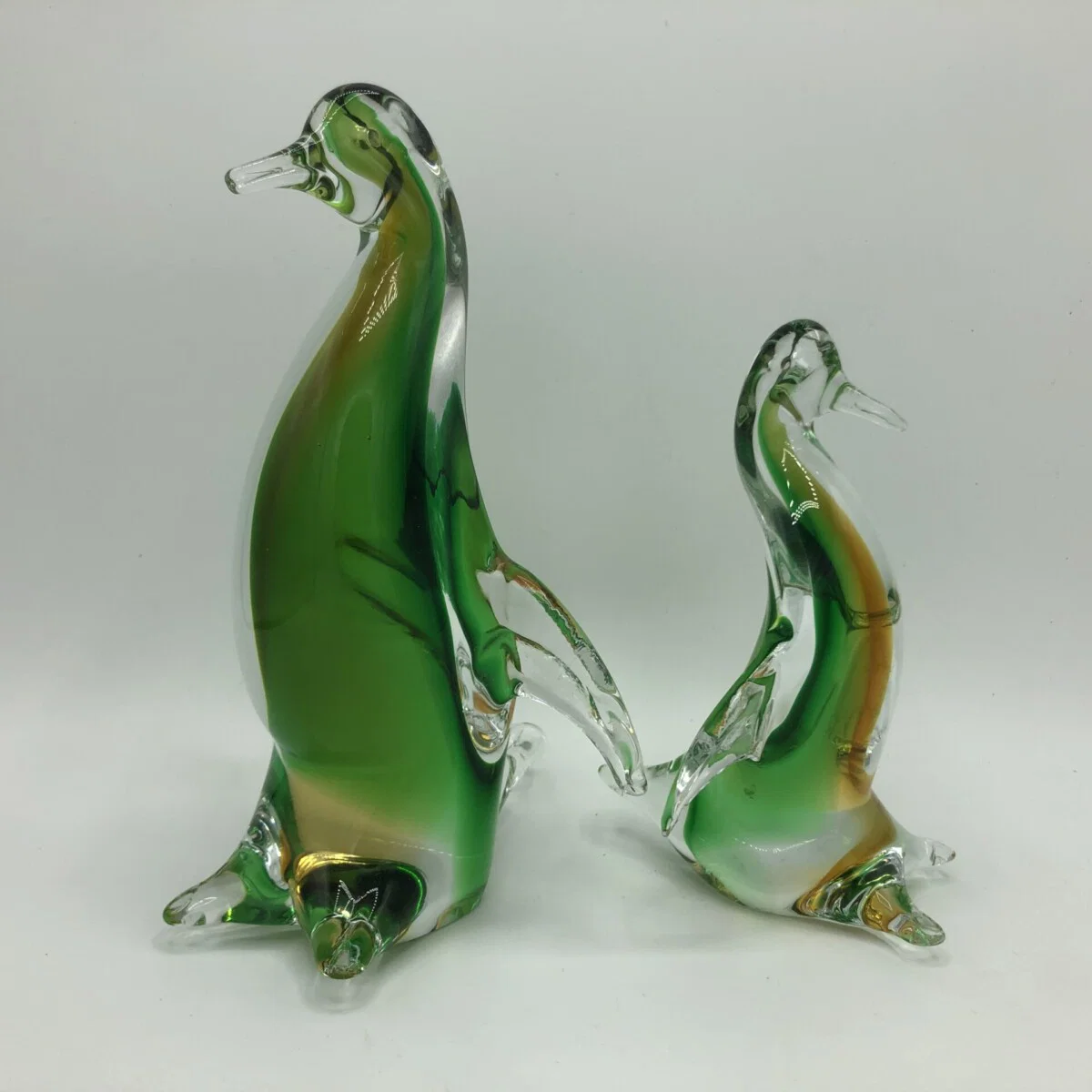 Vintage Glass Duck Figurines