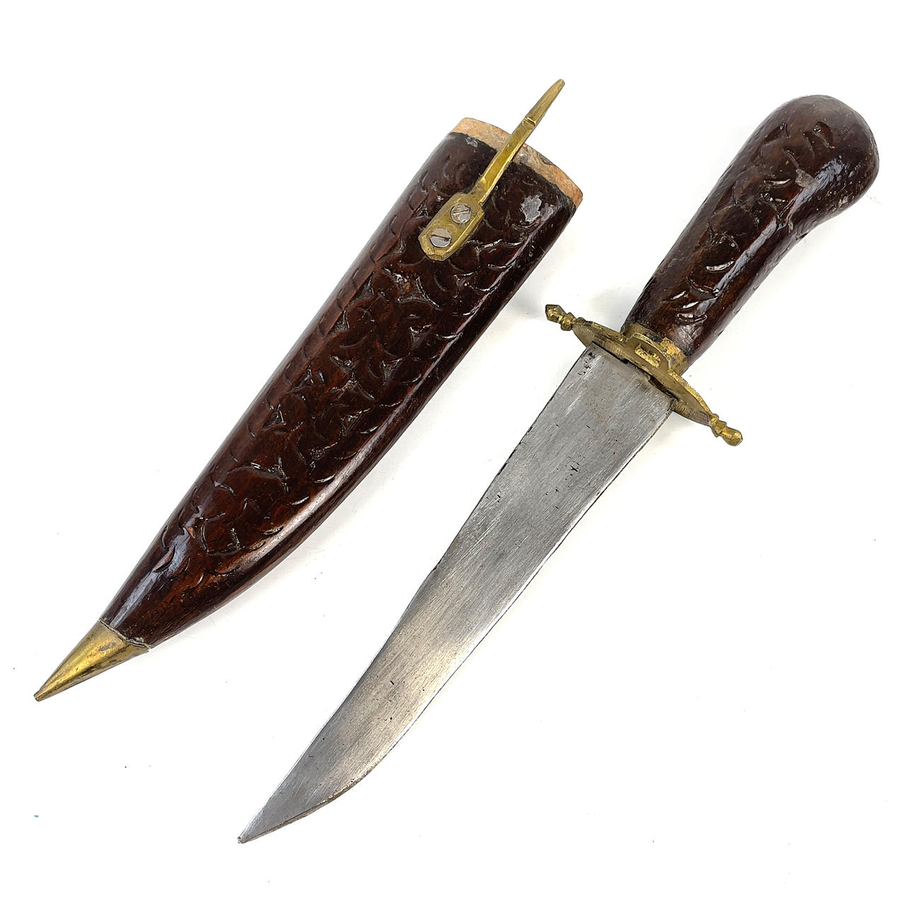 Indian Knife with Wooden Scabbard