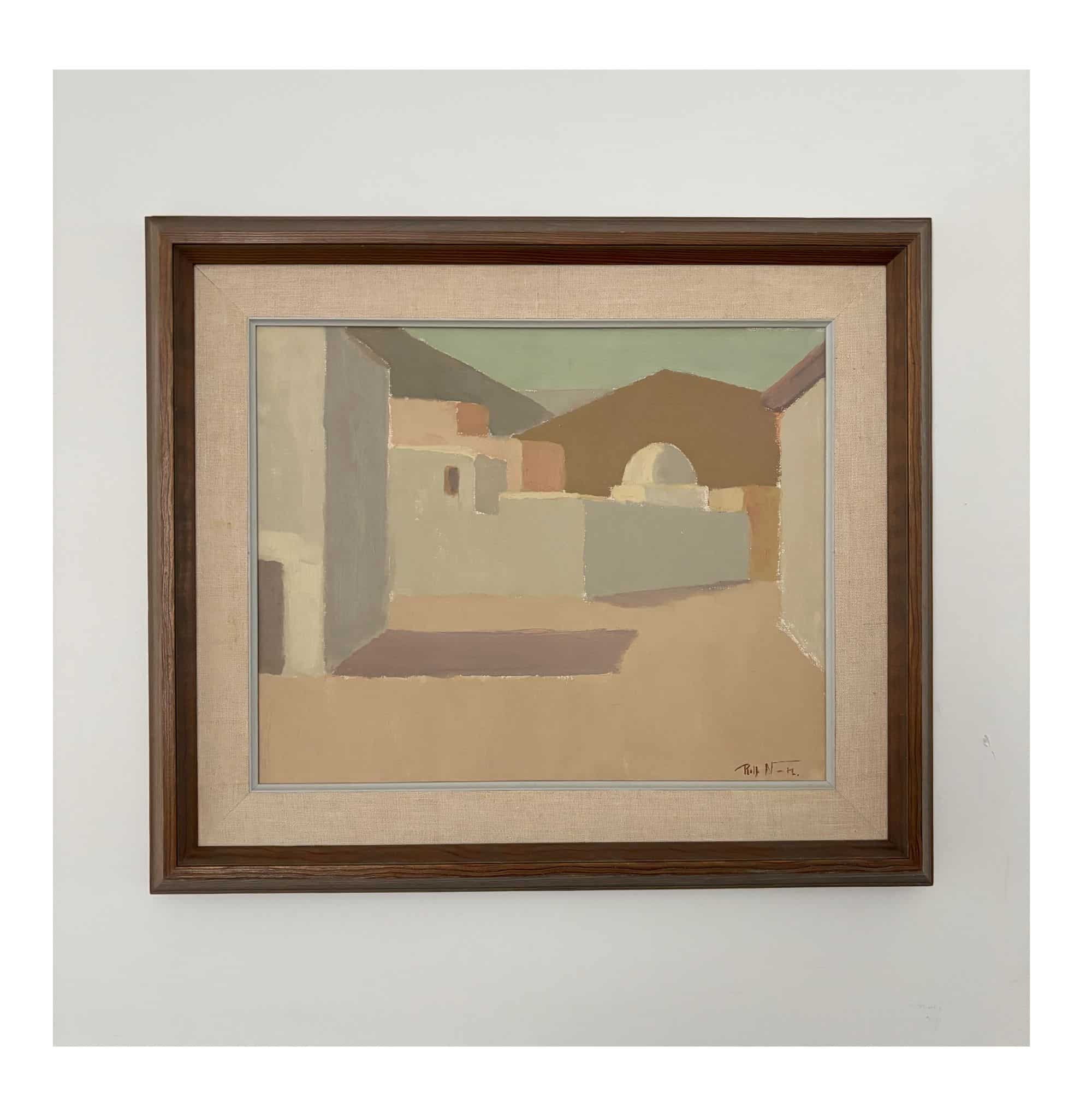 Cubic Houses Painting by Rolf Norrman