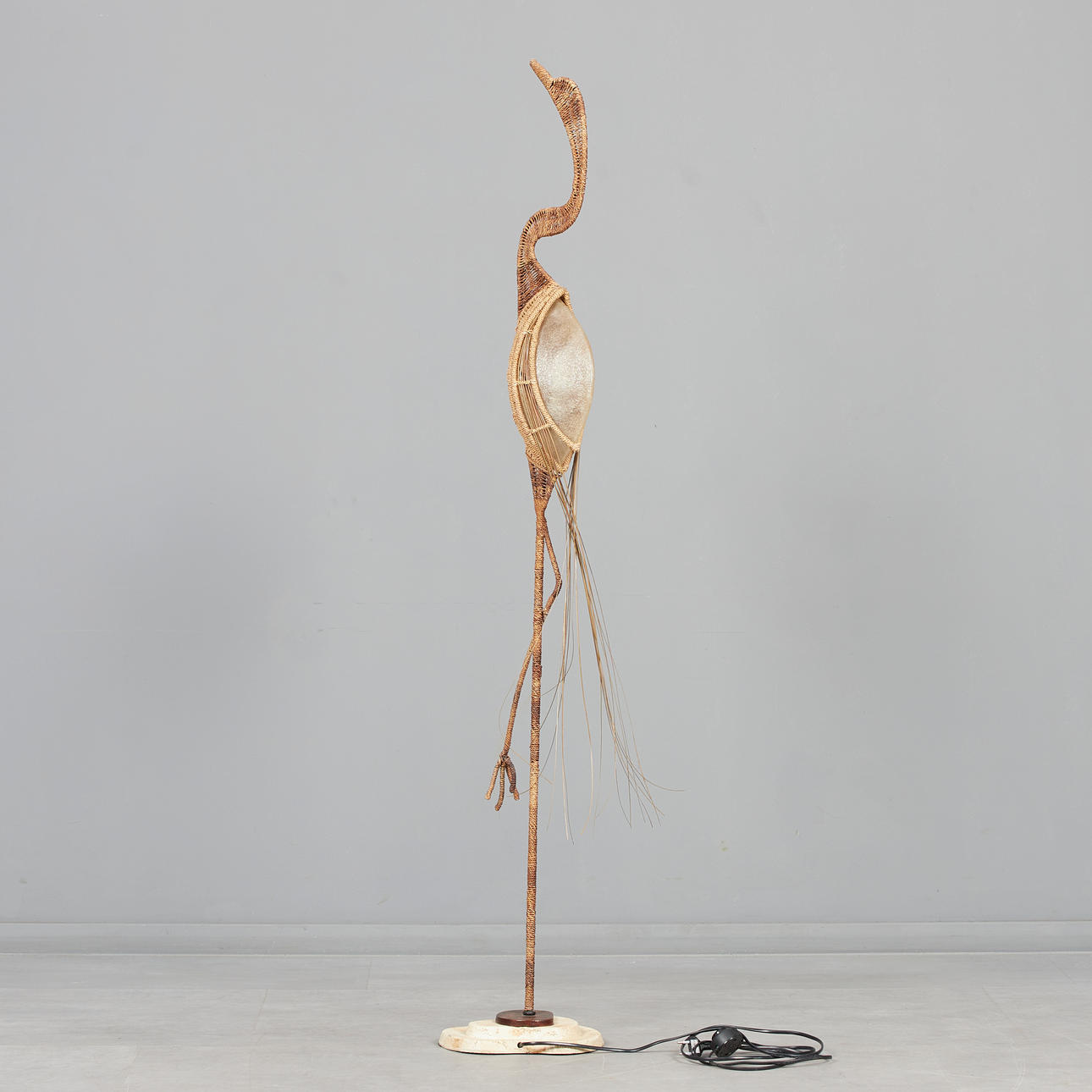 Mid-century Crane Floor Lamp