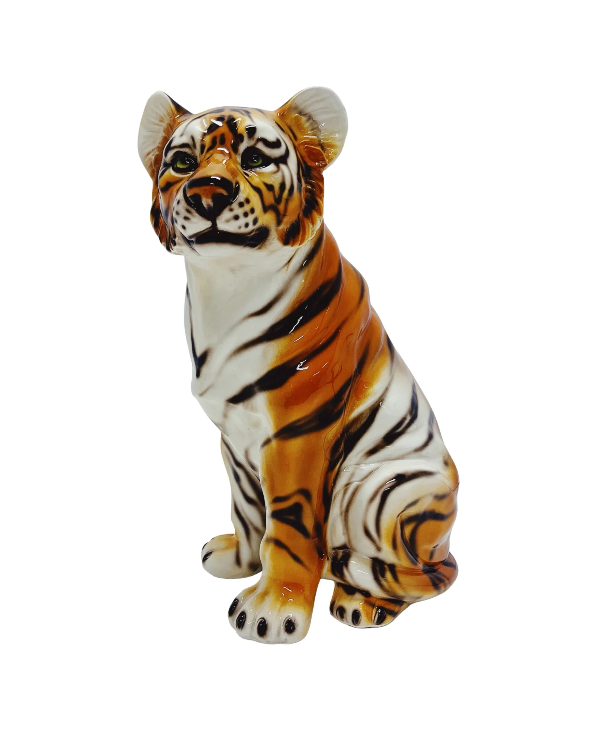 Ceramic Tiger Cub Sculpture