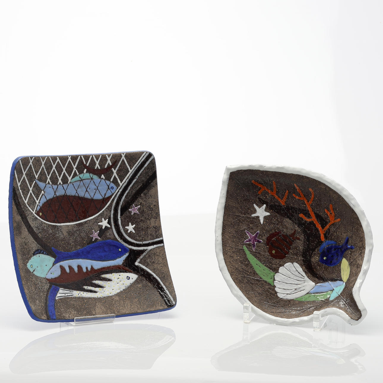 Two "Spectra" Ceramic Dishes