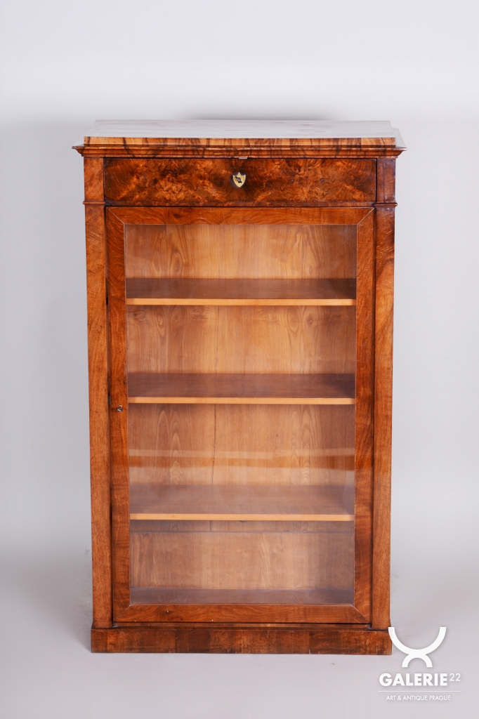 Biedermeier Style Walnut Bookcase