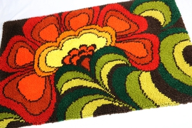 Vintage Smyrna Tapestry Wall Hanging