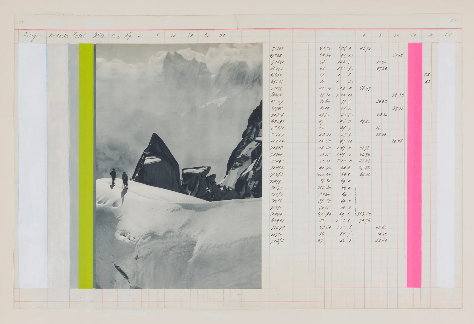 Les Alpins 1 Collage by Godelieve Vandamme