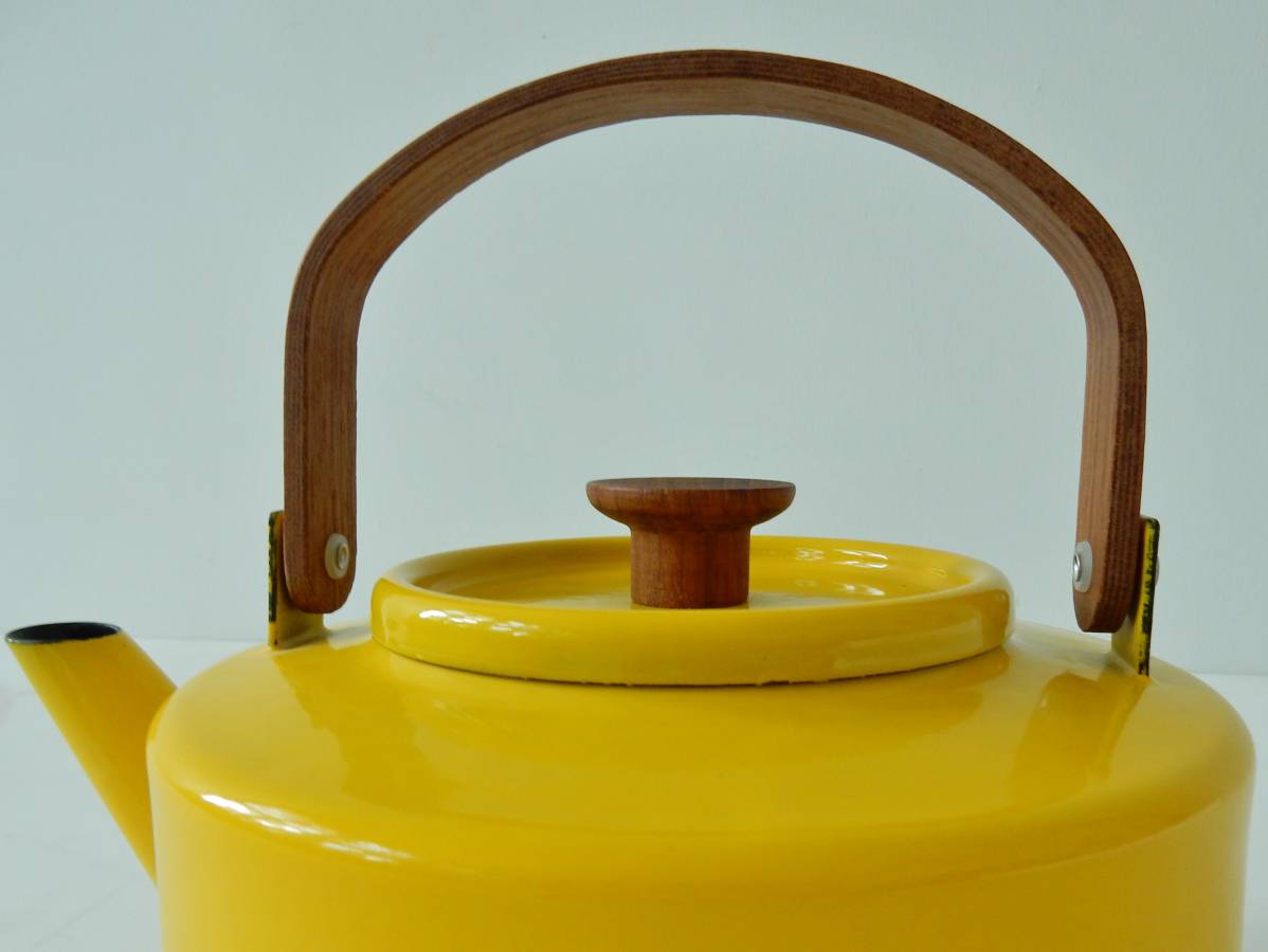 Enameled Yellow Teapot by Michael Lax
