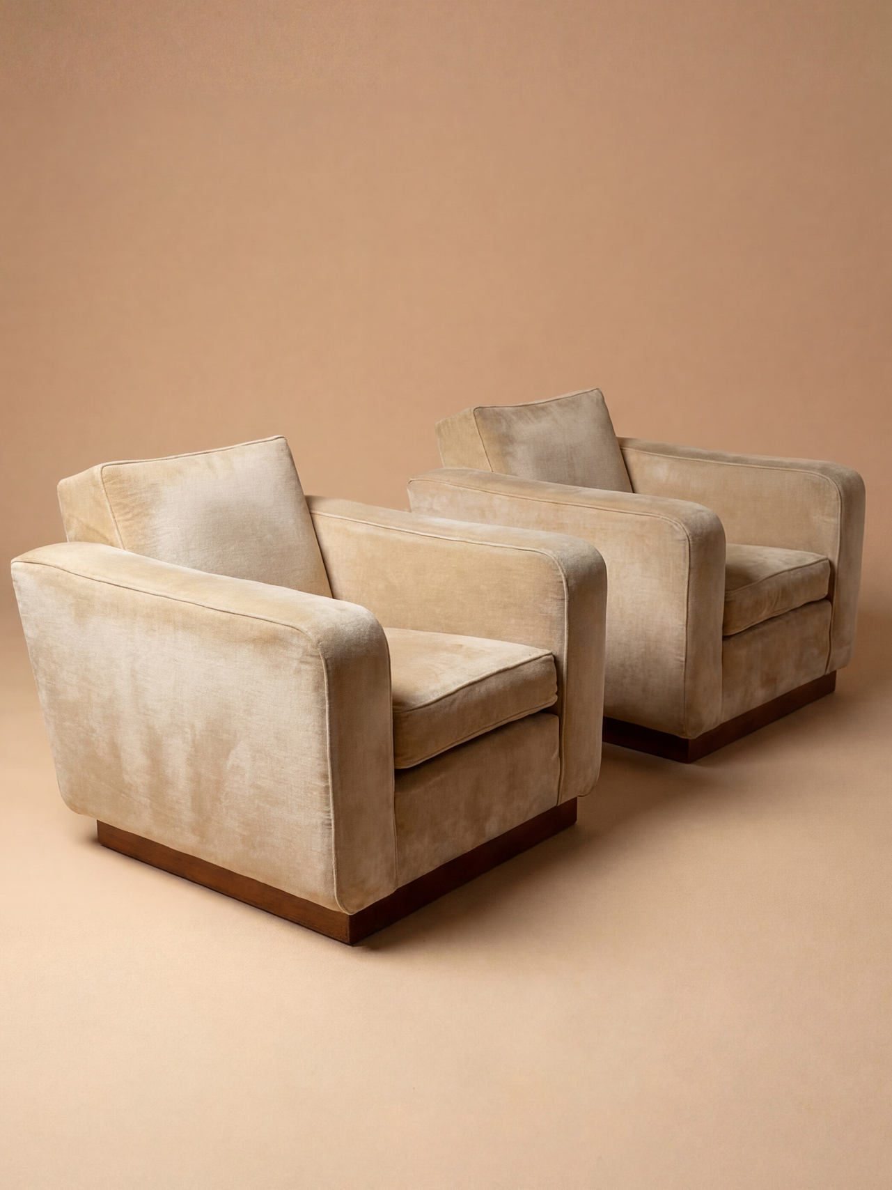 Pair of Art Deco Lounge Chairs DLG de Jacques Adnet - France, 1940