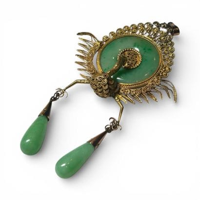 Peacock Pendant in 14K and 18K Gold