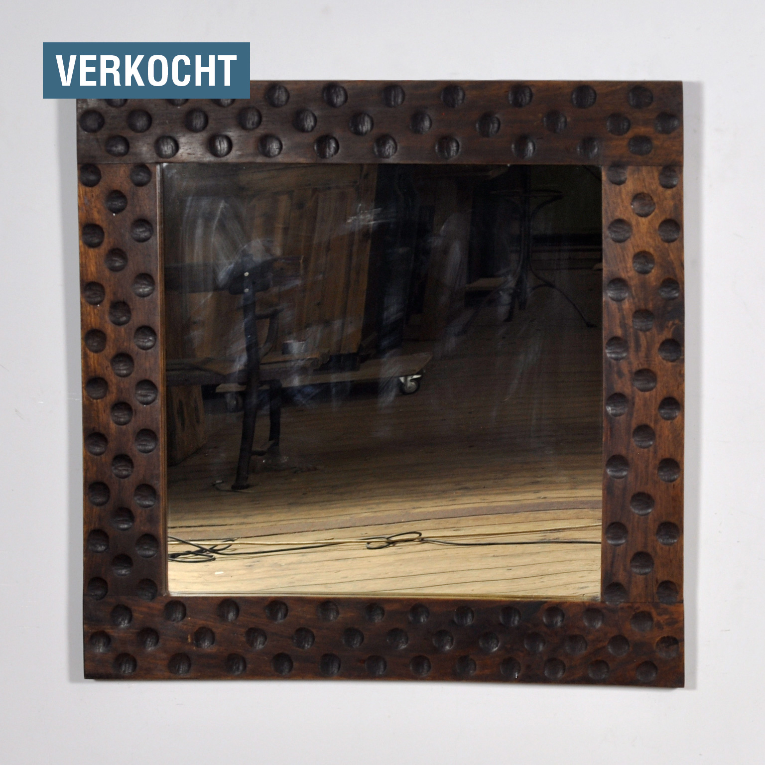 Oak Brutalist Mirror