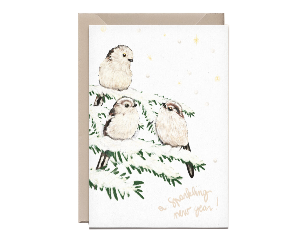 Kathings Long-tailed Tits Greeting Card