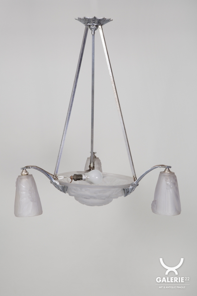 Art Deco Muller Freres Chandelier