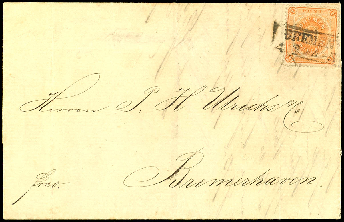 2 Grote reddish-orange stamp on cover