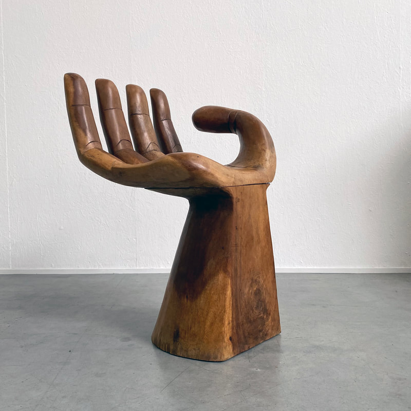 Brutalist Wood Sculpture / Stool
