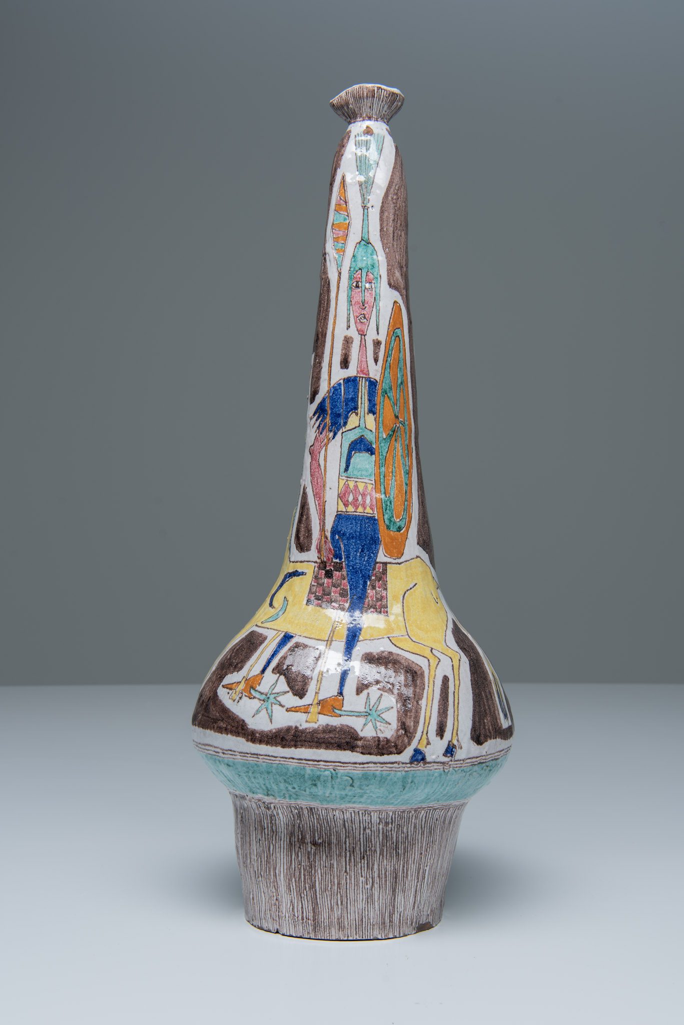 Primitive Ceramic Vase by Nereo Boaretto