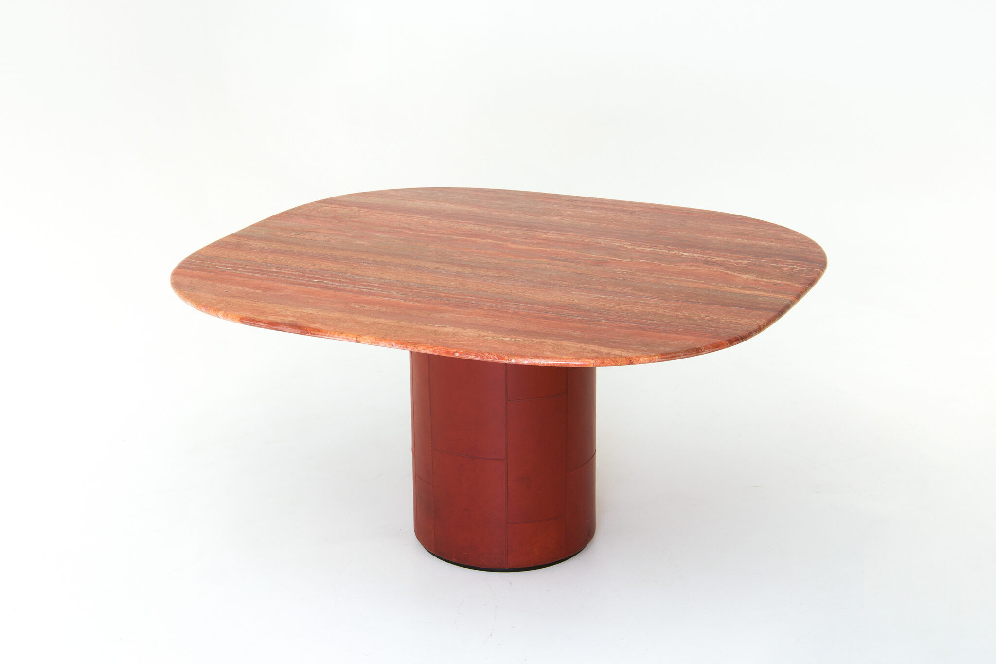 Tobia Dining Table in Red Travertine