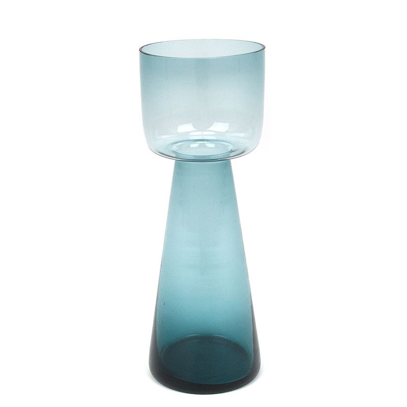 Vintage Blue Glass Hyacinth Vase