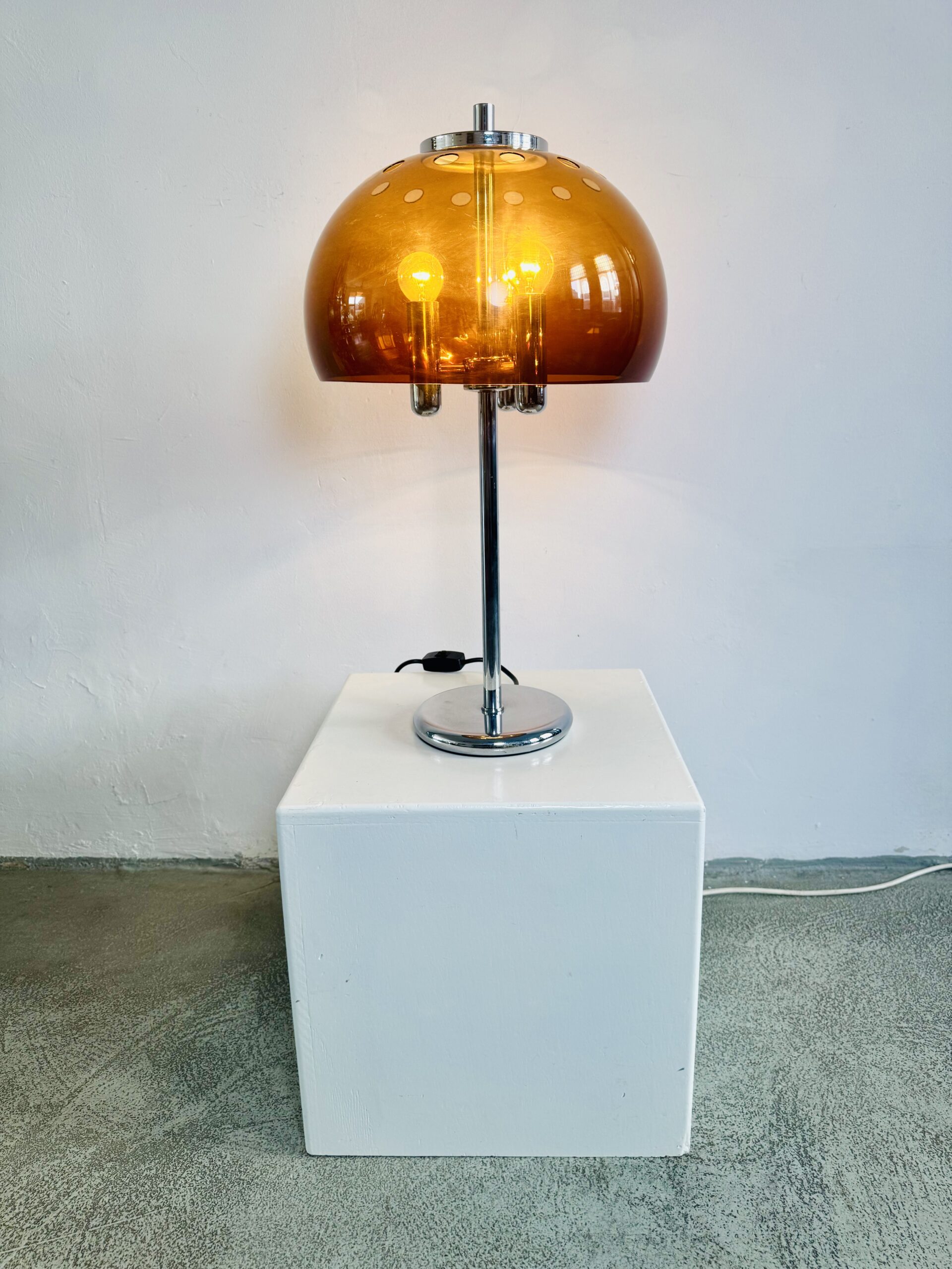 Chrome Mushroom Table Lamp