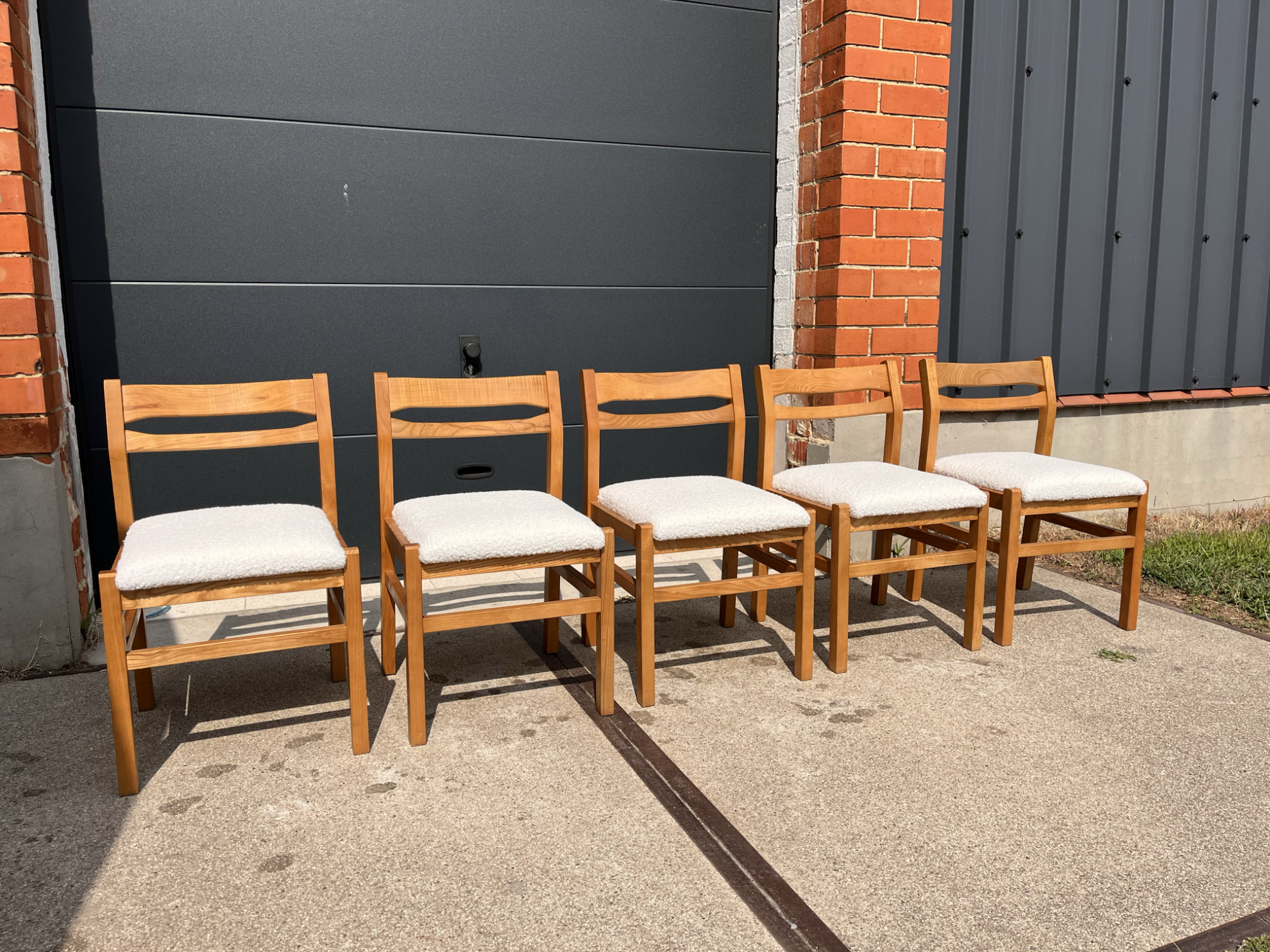 Set of 5 Vintage Belgian Chairs