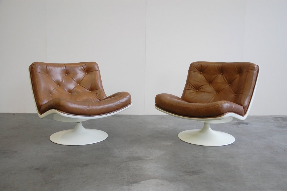 Pair of F976 Lounge Chairs by Harcourt for Artifort