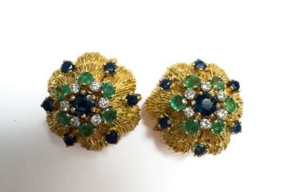 Pair of 18K Yellow Gold Ear Clips