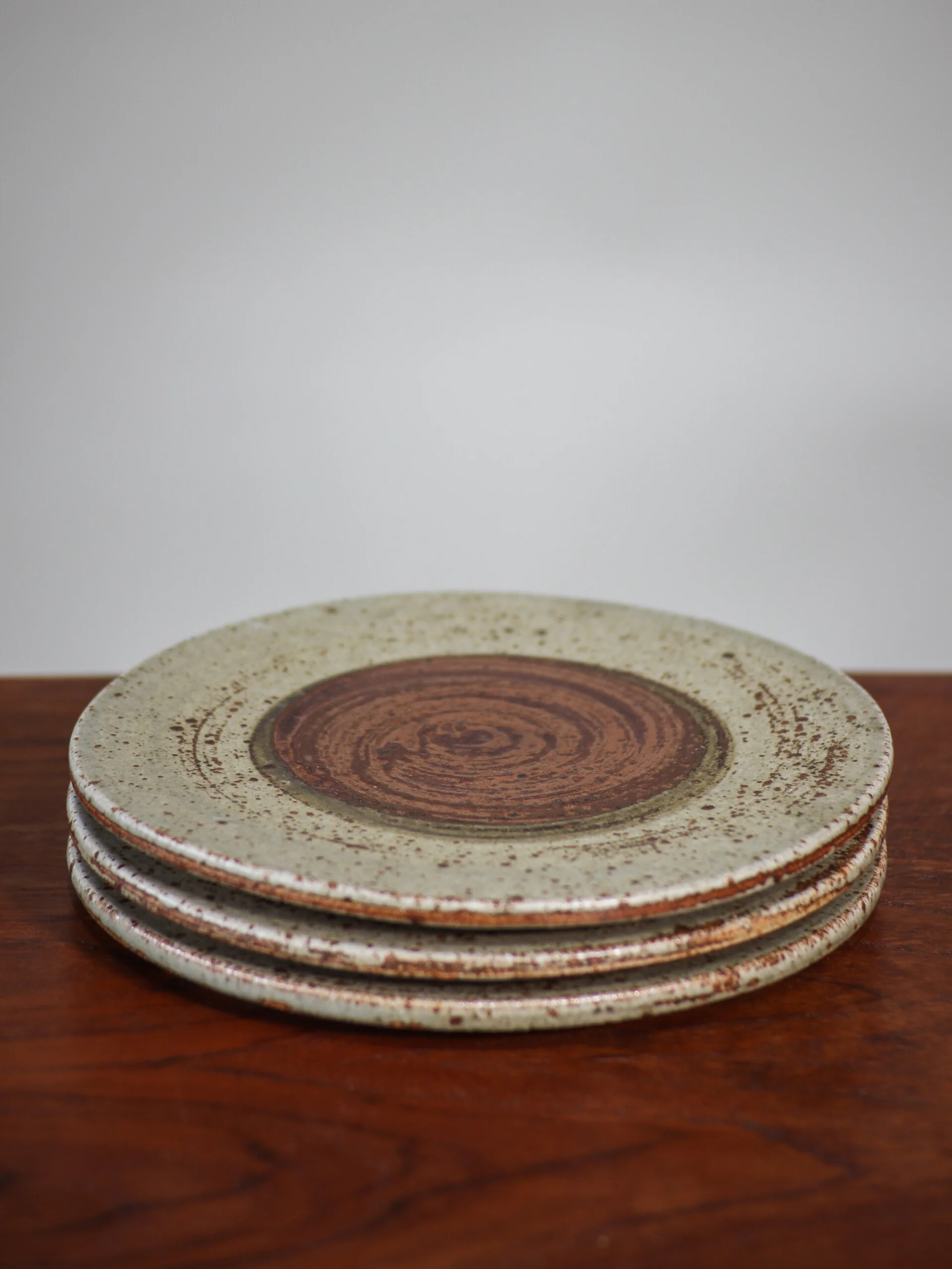 Set of Three Ceramic Plates by Tue Poulsen