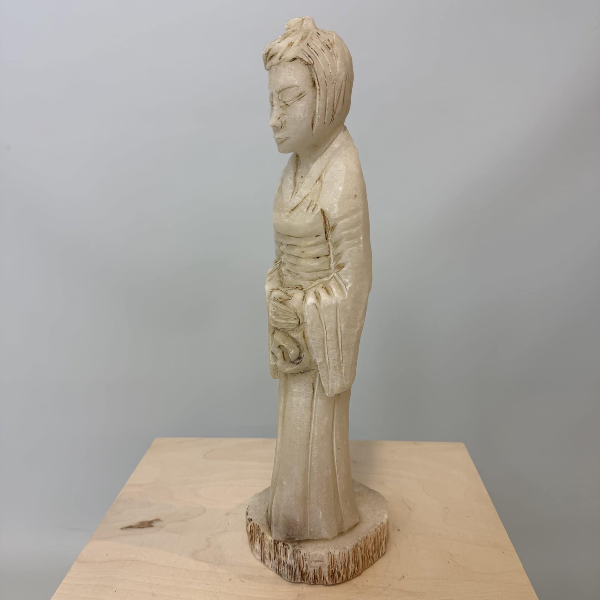 Alabaster Statue of an Asian Lady