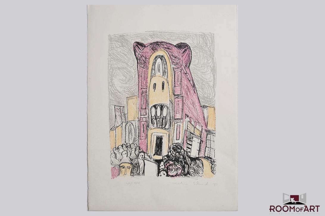 Colored Lithograph by Martin Schmid