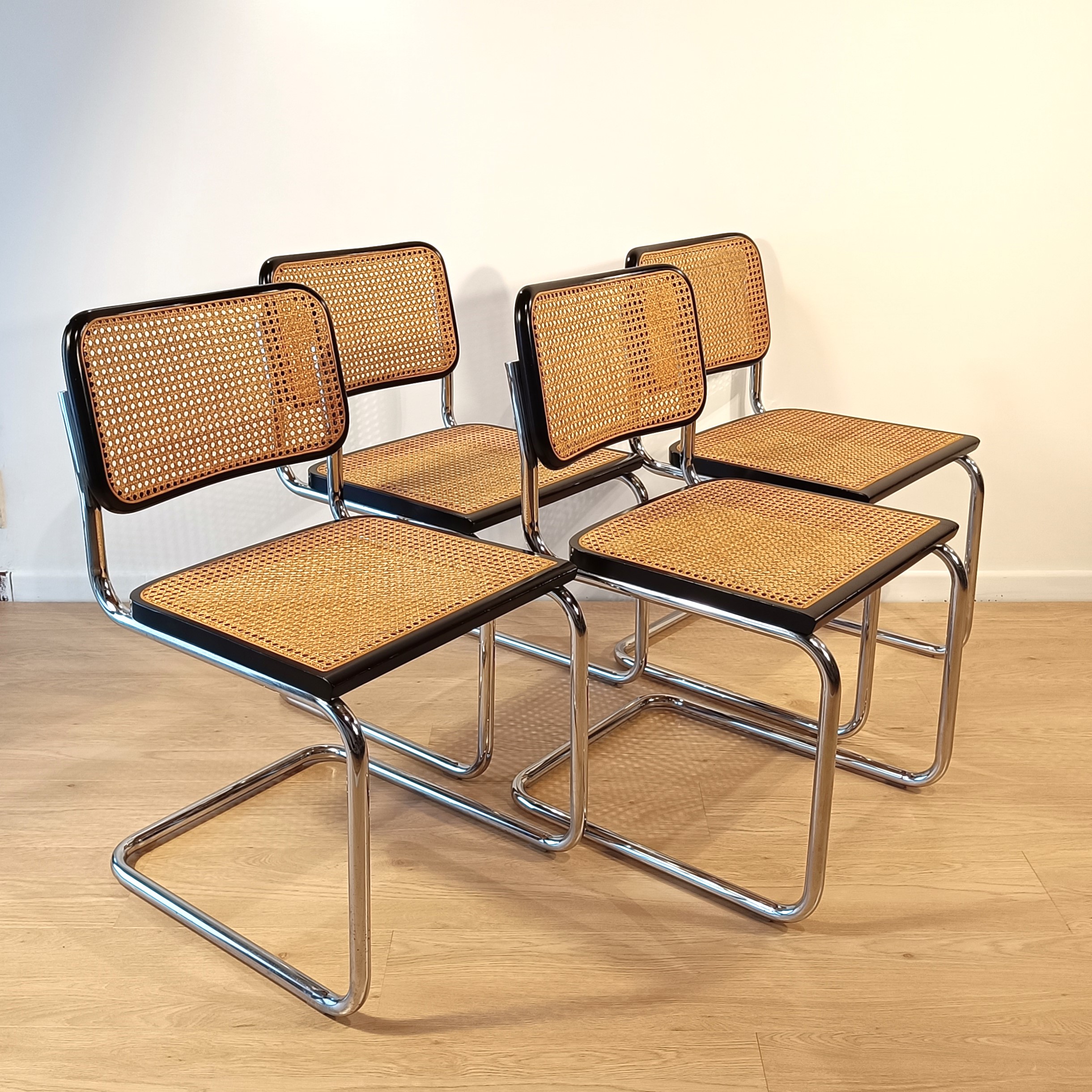 Set of 4 Cesca Chairs by Breuer for Gavina