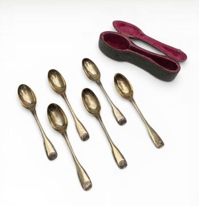 Set of 6 Vermeil Spoons