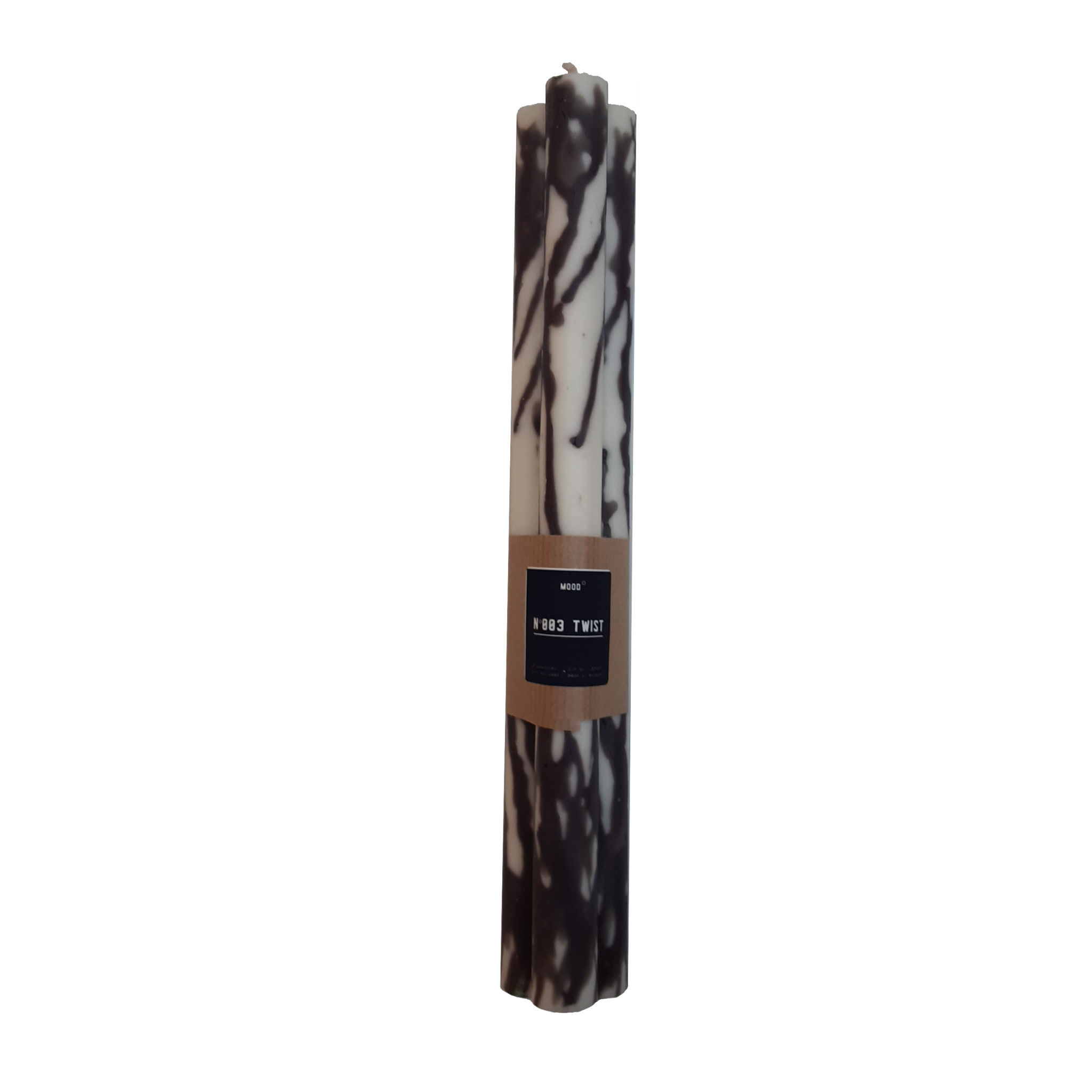 Mood Ecological Twist Dinner Candles Black Set