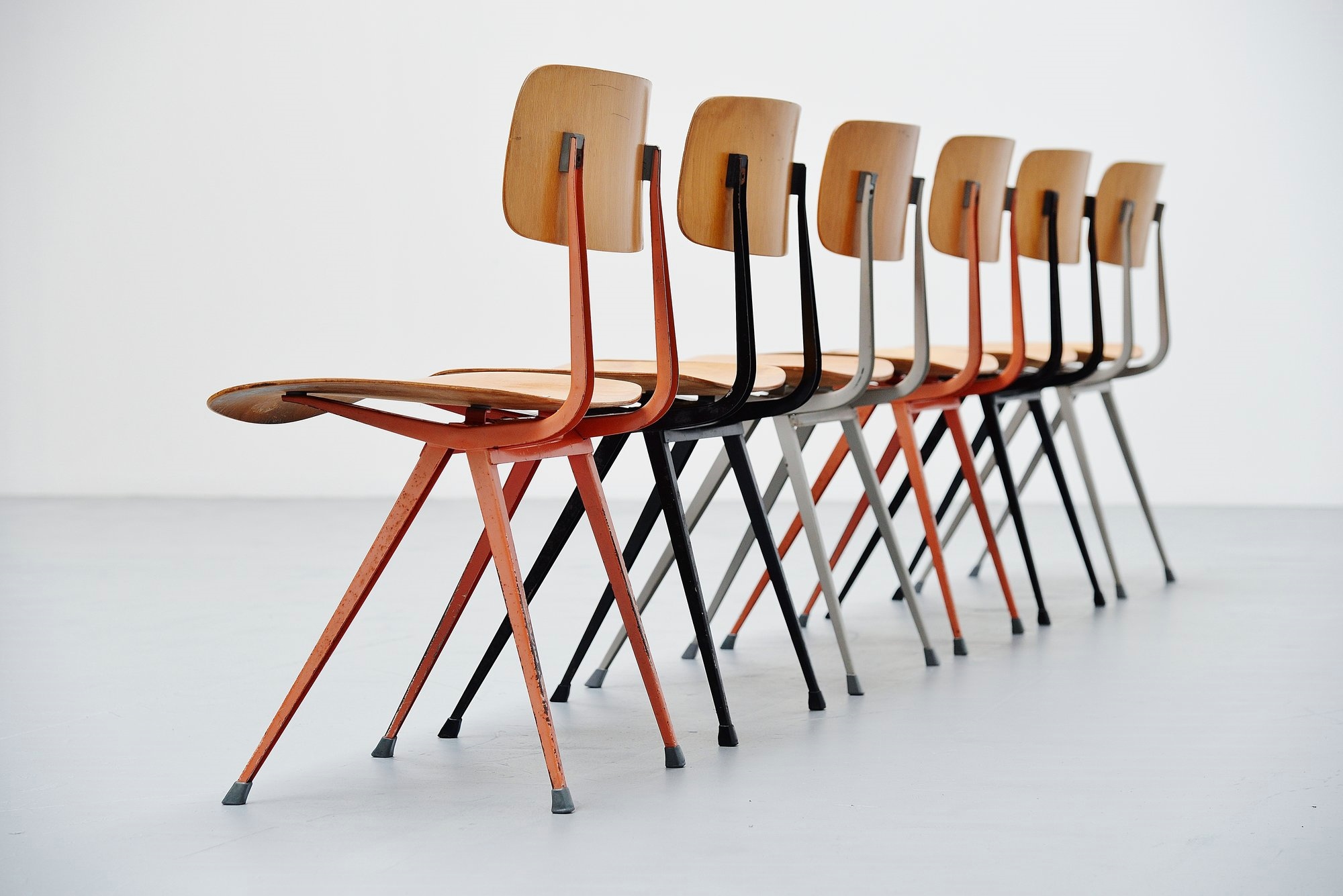 Set of 6 Result Chairs by Friso Kramer