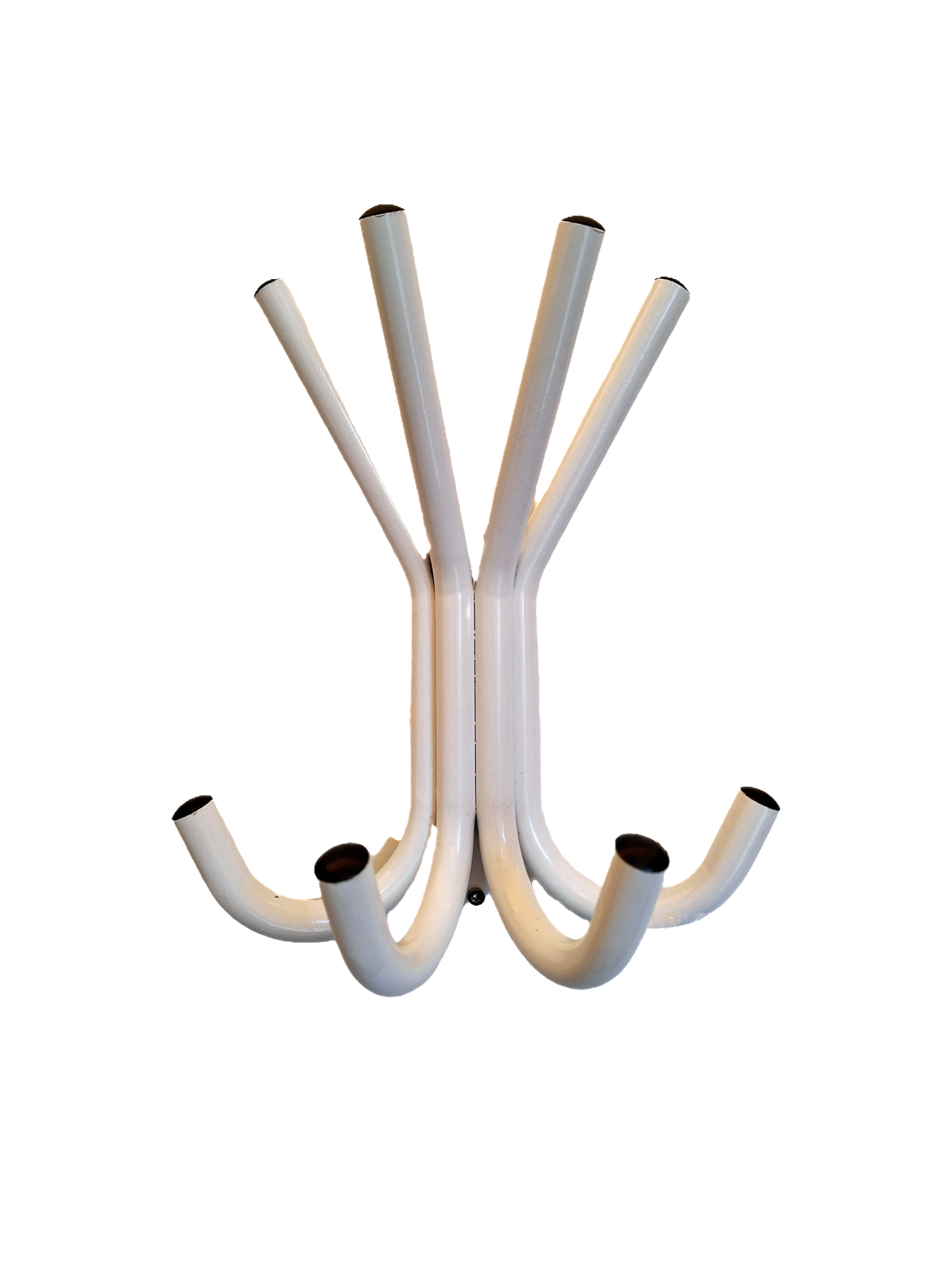 Vintage White Metal Coat Rack