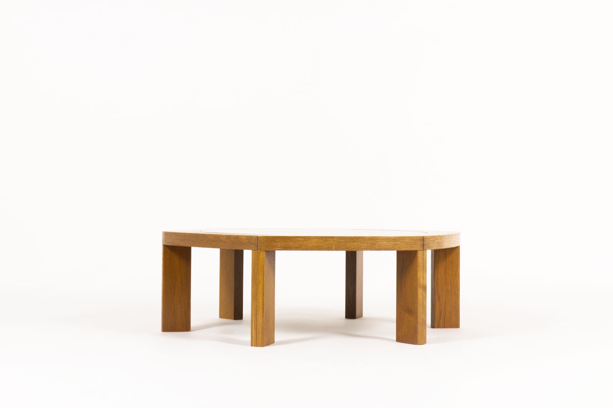 Hexagonal Coffee Table with Granite Top