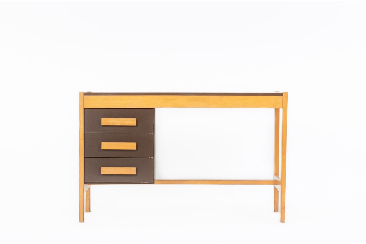 Andre Sornay Desk in Beech and Laminate