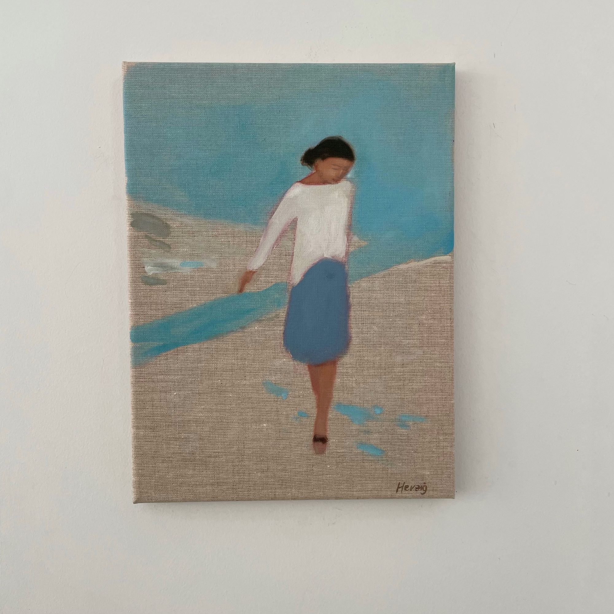 Original Oil Painting “Frau am Meer”